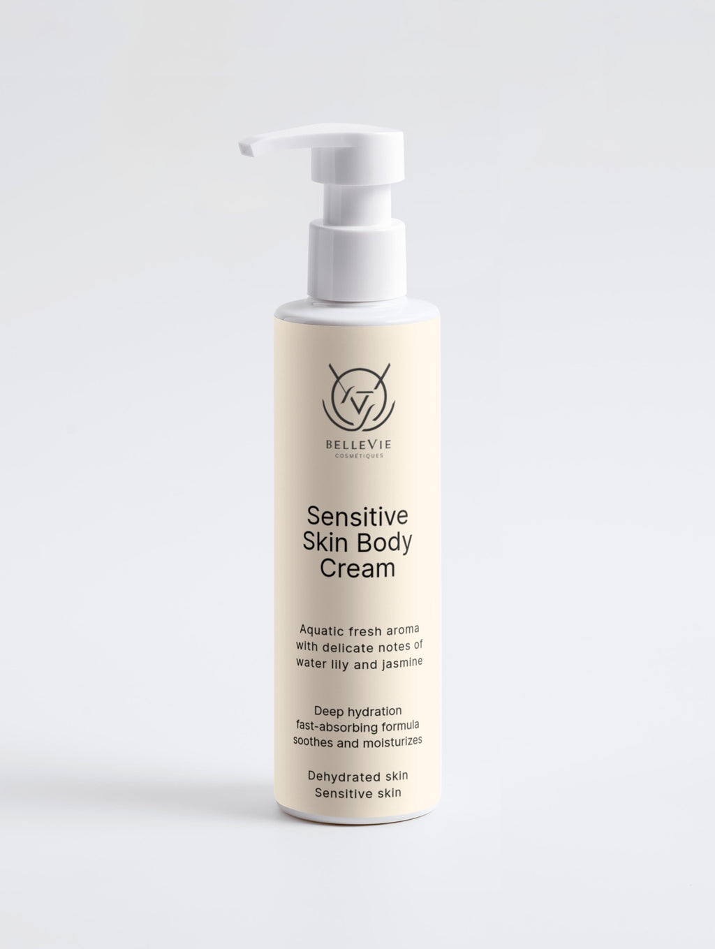 Sensitive Skin Body Cream 190ml – Hydrating Water Lily & Jasmine